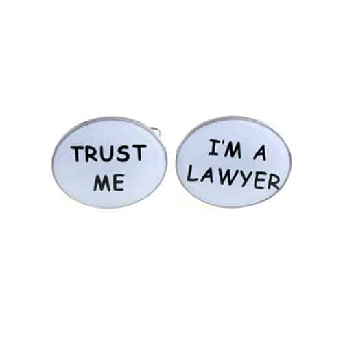 'Trust Me' 'I'm a Lawyer' Cufflinks