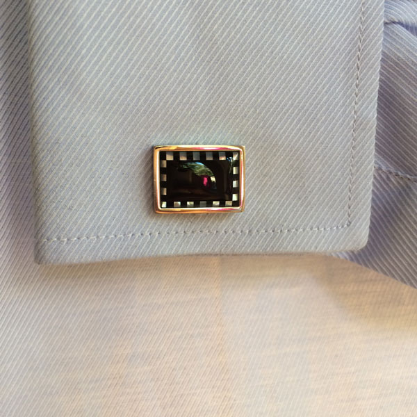 Mother of Pearl - Black/White Squares Cufflinks
