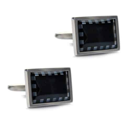 Mother of Pearl - Black/White Squares Cufflinks