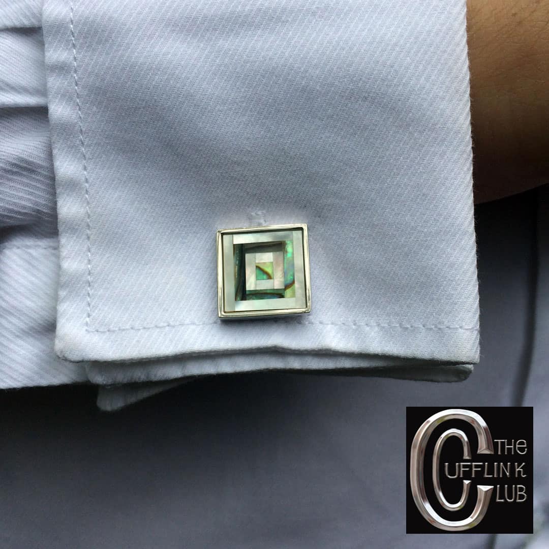 Mother of Pearl - Square Pattern Cufflinks
