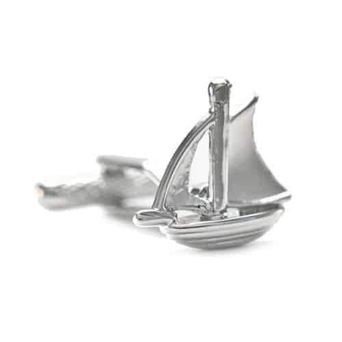 Silver Sail Boat Cufflinks
