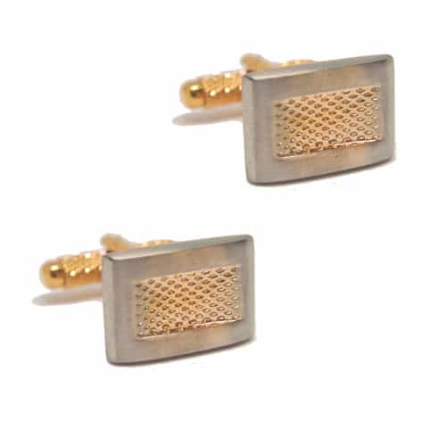 Silver and Gold Mesh Cufflinks