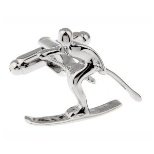 Skier Cufflinks The Cufflink Club