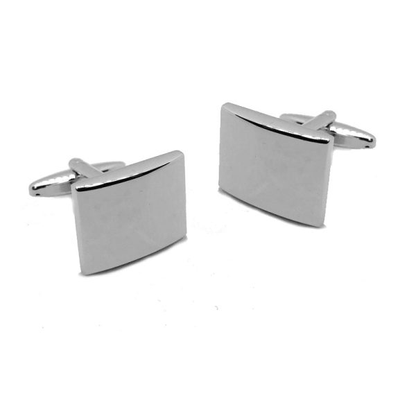 High Shine Rectangle Cufflinks The Cufflink Club